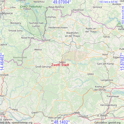 Zwettl Stadt on map