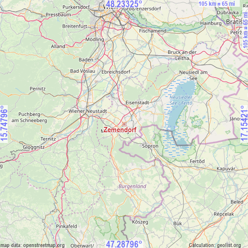 Zemendorf on map