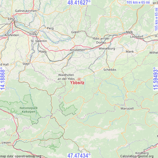 Ybbsitz on map