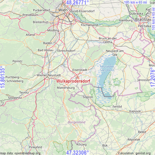 Wulkaprodersdorf on map