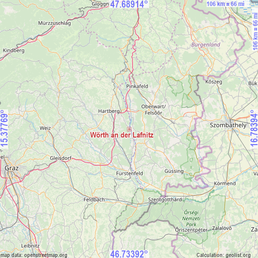 Wörth an der Lafnitz on map