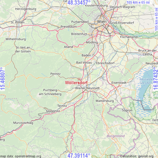 Wöllersdorf on map