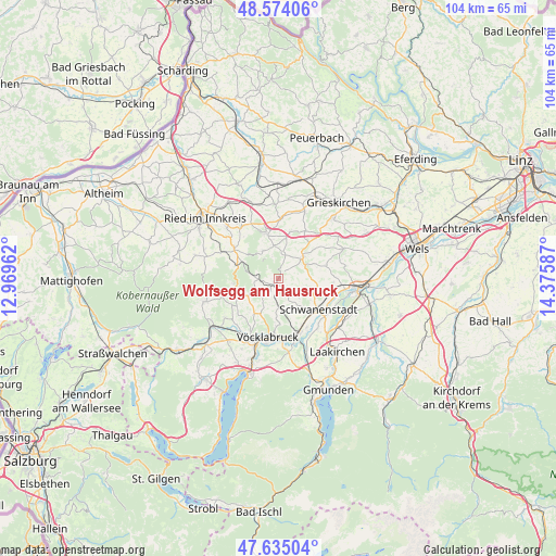 Wolfsegg am Hausruck on map