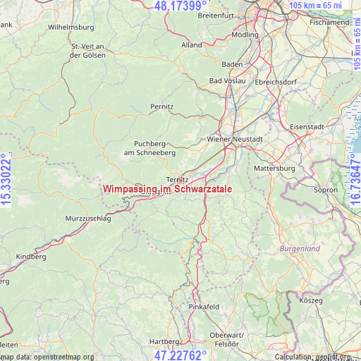Wimpassing im Schwarzatale on map