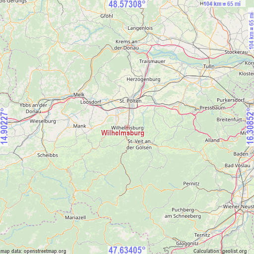 Wilhelmsburg on map