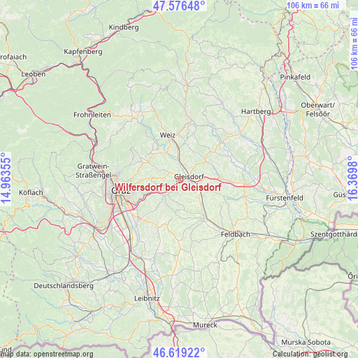 Wilfersdorf bei Gleisdorf on map