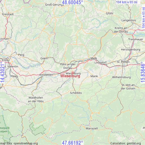 Wieselburg on map