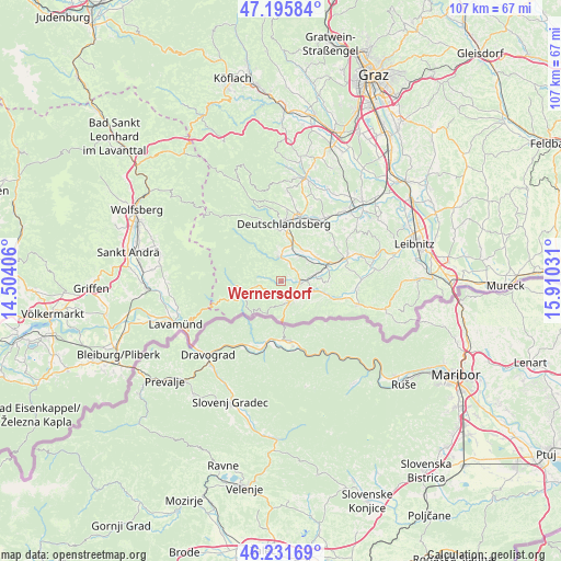 Wernersdorf on map