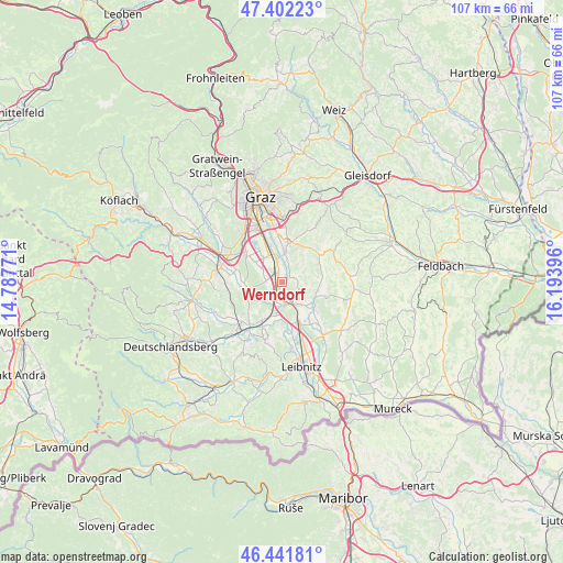 Werndorf on map