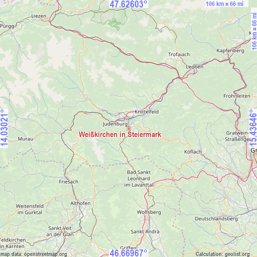 Weißkirchen in Steiermark on map