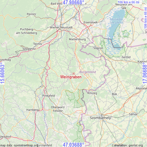 Weingraben on map