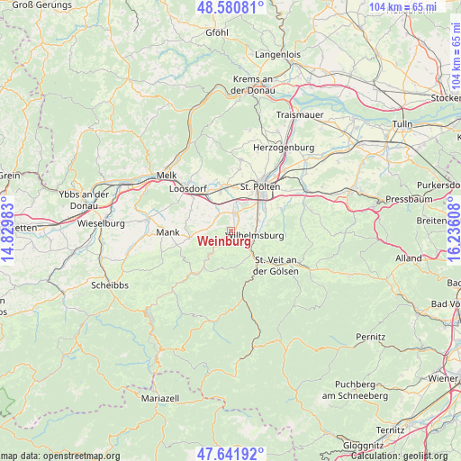 Weinburg on map