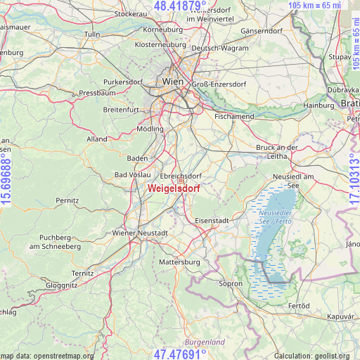 Weigelsdorf on map