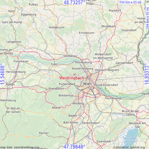 Weidlingbach on map