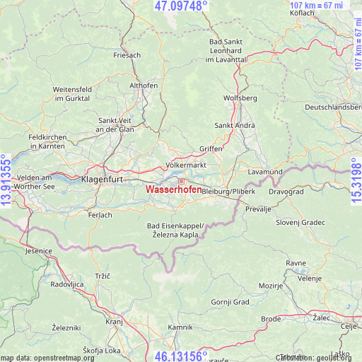 Wasserhofen on map