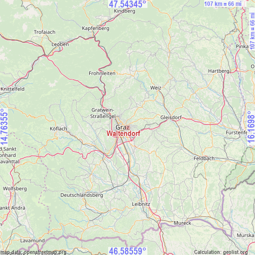 Waltendorf on map