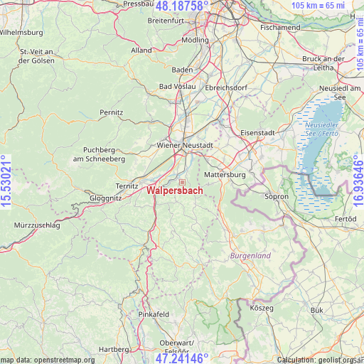 Walpersbach on map