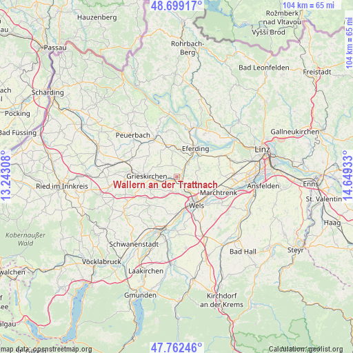Wallern an der Trattnach on map
