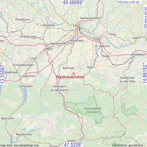 Waldneukirchen on map