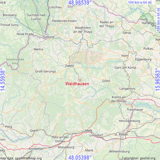 Waldhausen on map