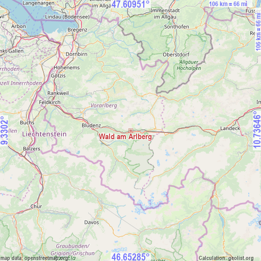 Wald am Arlberg on map
