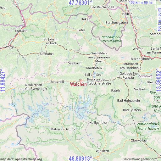 Walchen on map