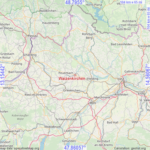 Waizenkirchen on map