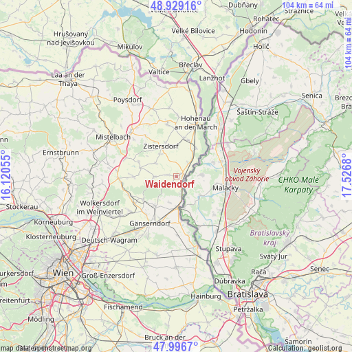 Waidendorf on map