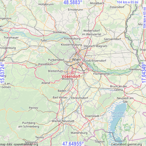 Vösendorf on map