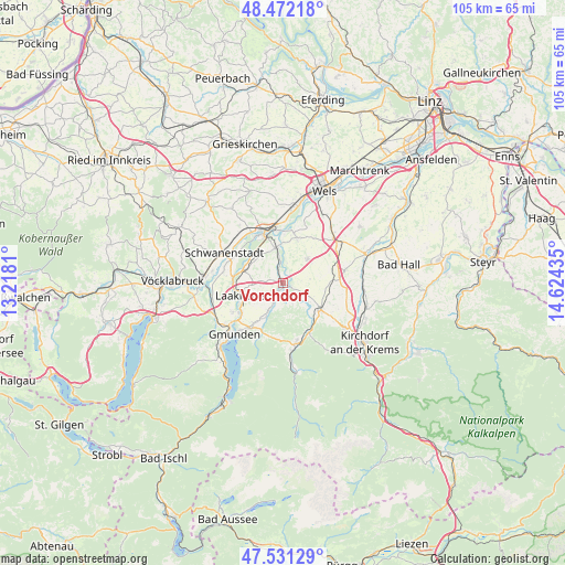 Vorchdorf on map