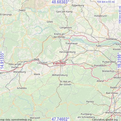 Viehofen on map