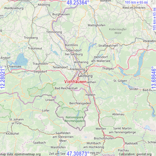 Viehhausen on map