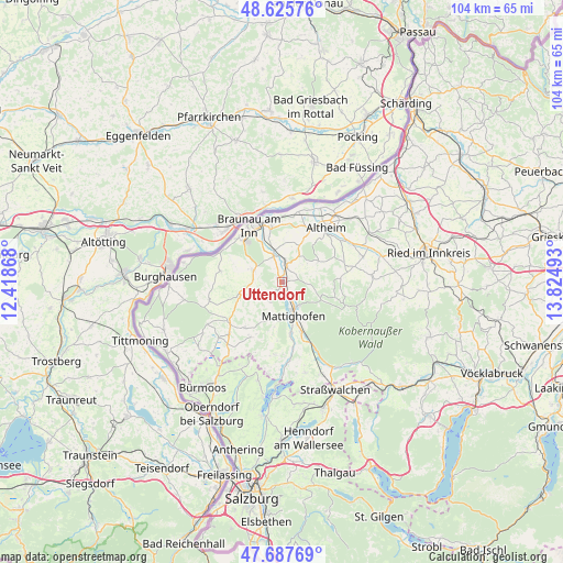 Uttendorf on map