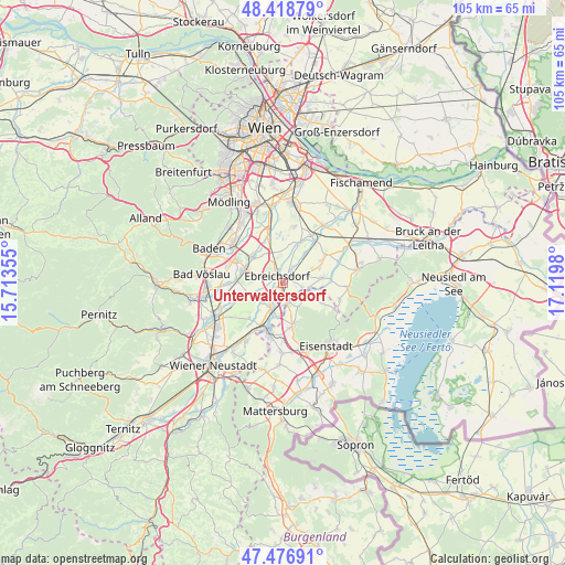 Unterwaltersdorf on map