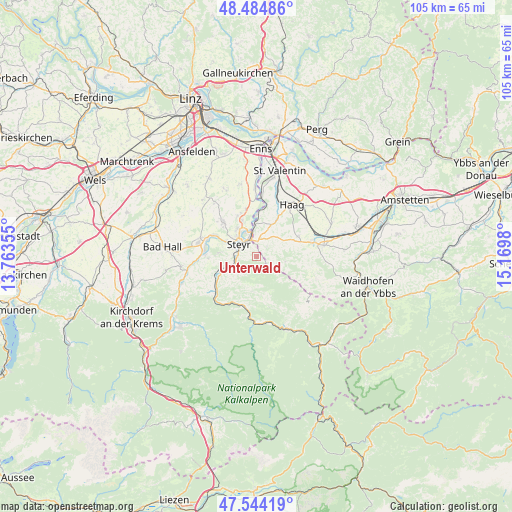 Unterwald on map