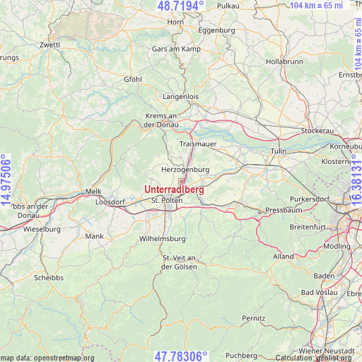 Unterradlberg on map
