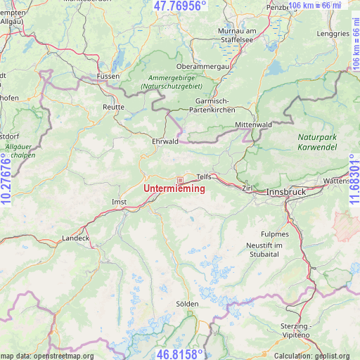 Untermieming on map