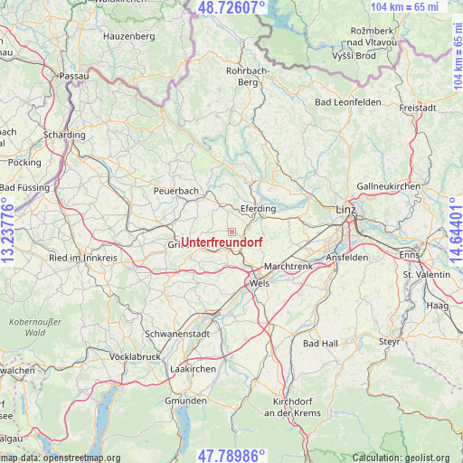 Unterfreundorf on map