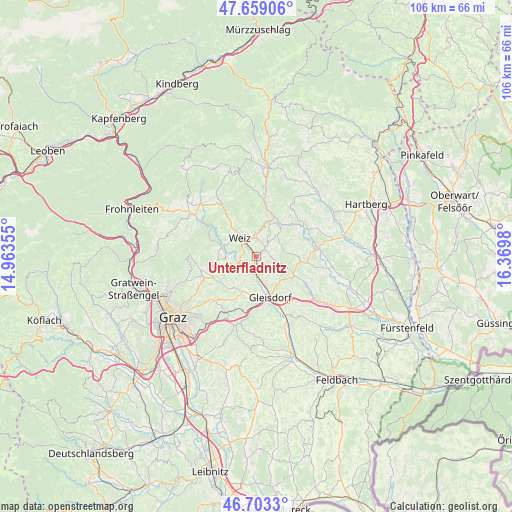 Unterfladnitz on map