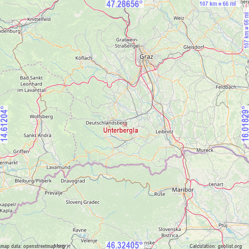 Unterbergla on map