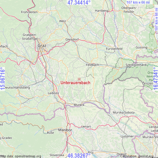 Unterauersbach on map