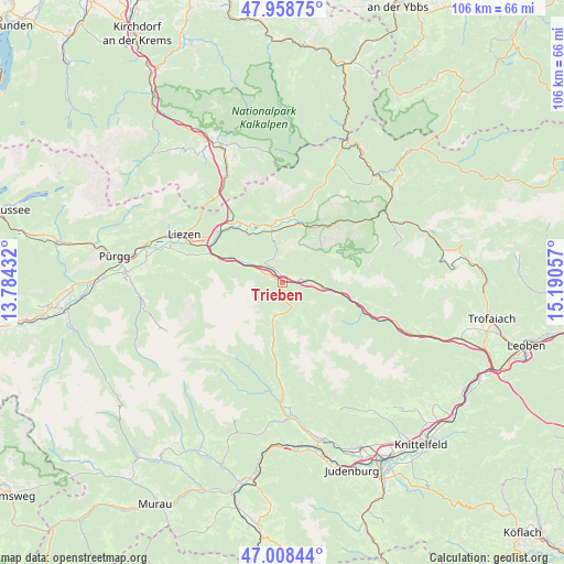 Trieben on map