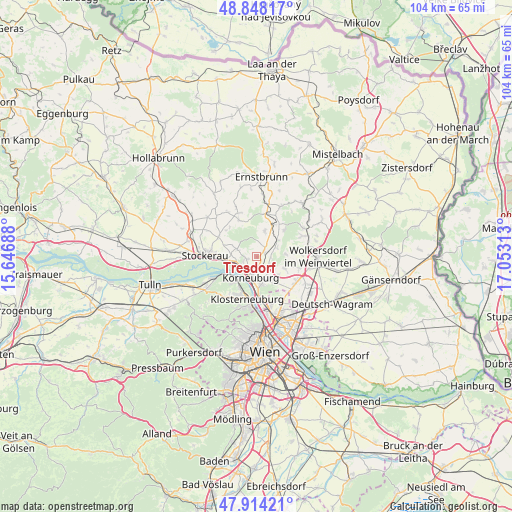 Tresdorf on map