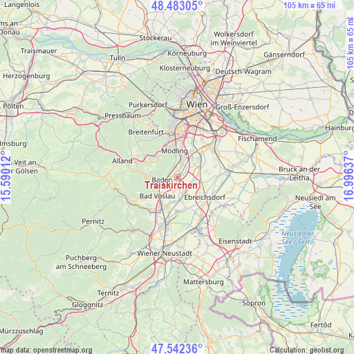 Traiskirchen on map