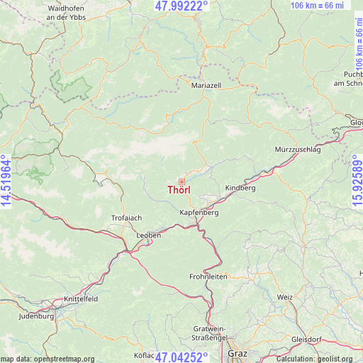 Thörl on map