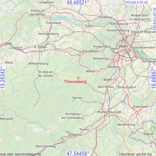 Thenneberg on map