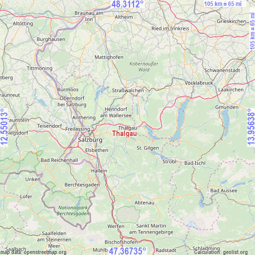 Thalgau on map