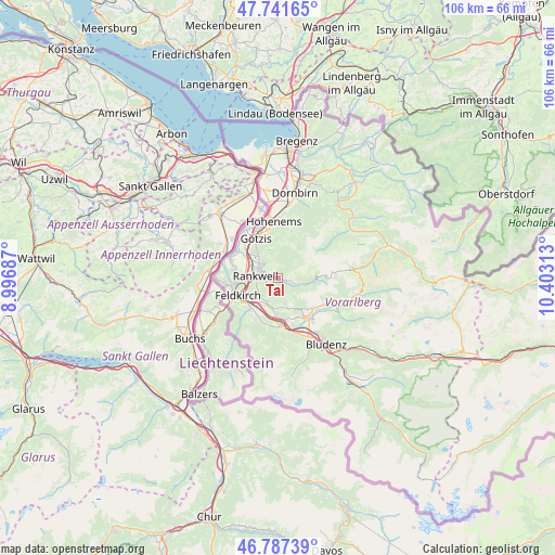 Tal on map