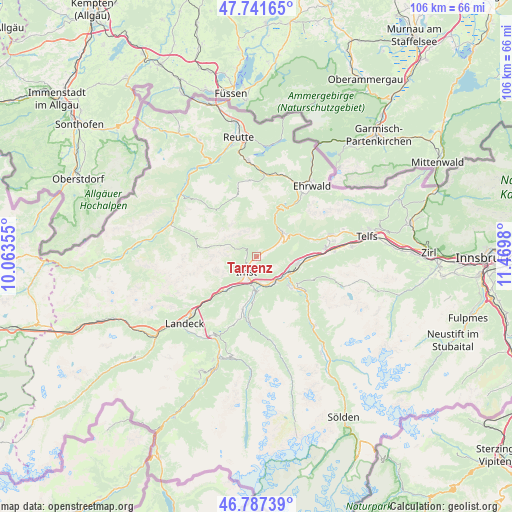Tarrenz on map