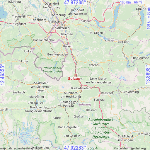 Sulzau on map